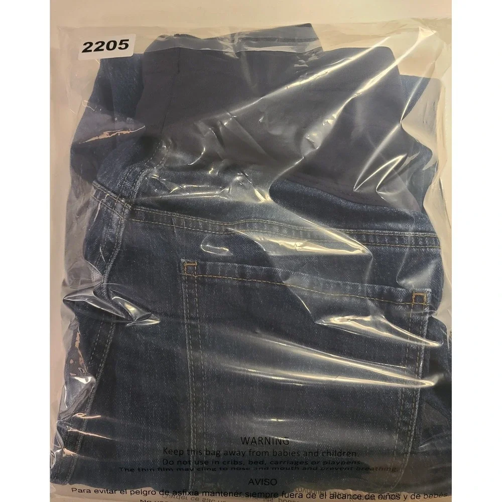 Old Navy Maternity Boyfriend Women's Jeans Blue Full Panel Denim Size 16 Pants‎